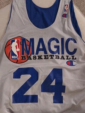 Vintage Champion Orlando Magic #24 basketball reversible practice jersey.